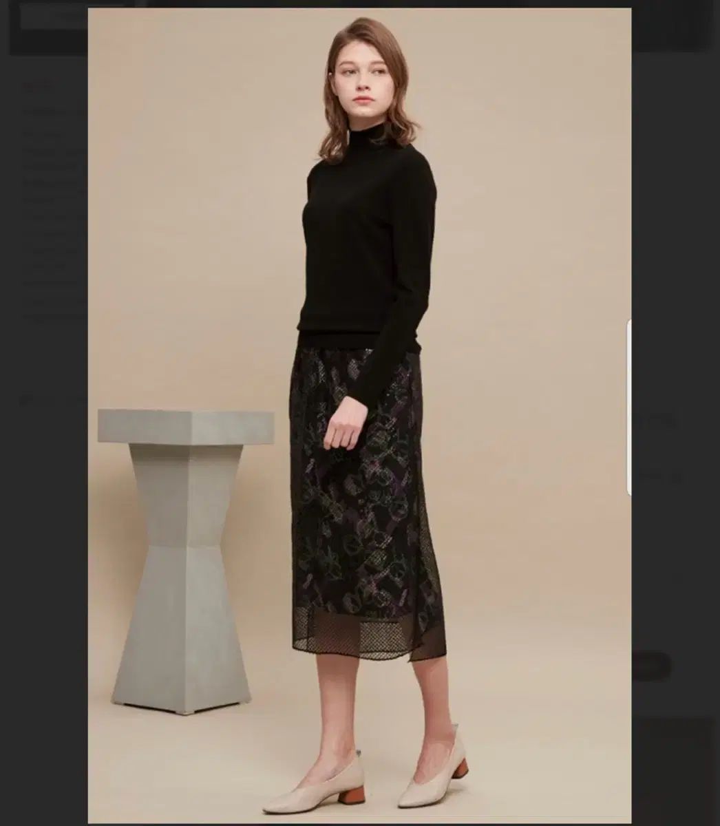 LATT by T スパンコールメッシュスカート