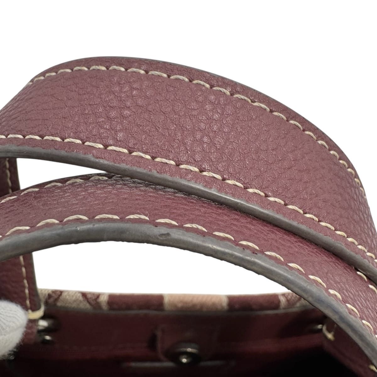COACH コーチ 2wayトートバッグ シグネチャー ストライプ ワインレッド