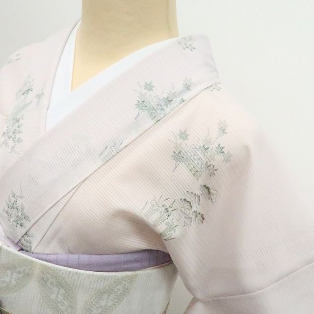 百華❀Y4938◇新品 洗える夏着物 東レシルック 絽 茶屋辻 仕付け糸付