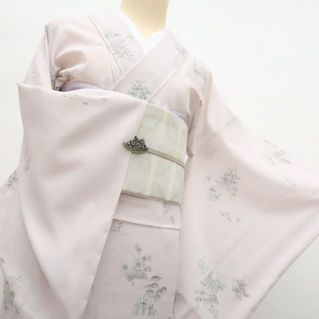 百華❀Y4938◇新品 洗える夏着物 東レシルック 絽 茶屋辻 仕付け糸付