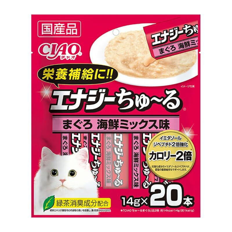（まとめ買い）いなばペットフード CIAO エナジーちゅ～る まぐろ 海鮮ミック