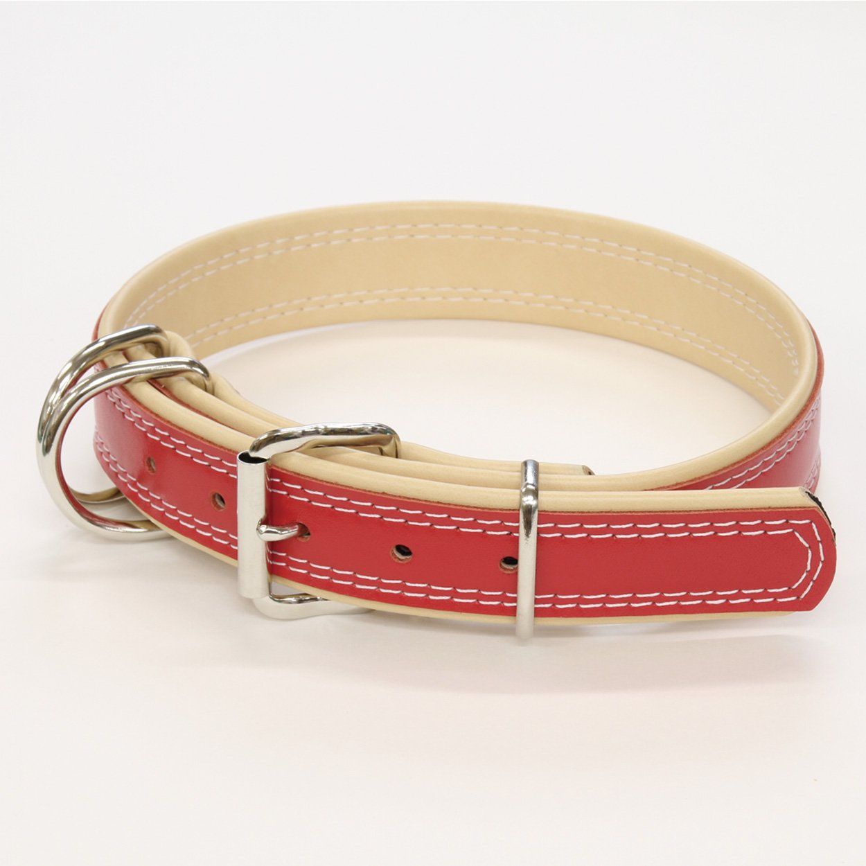 ペティオ (Petio) 首輪 グランデ ダブルステッチカラー レッド 超大型犬