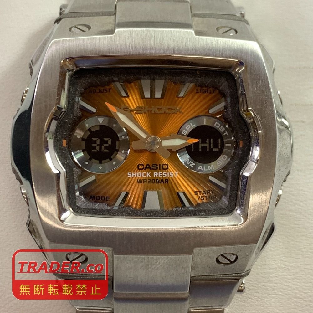 04w6816▽※【中古】CASIO カシオ G-SHOCK ジーショック G-011D-4A オレンジ×シルバー メンズ 腕時計【八王子店】