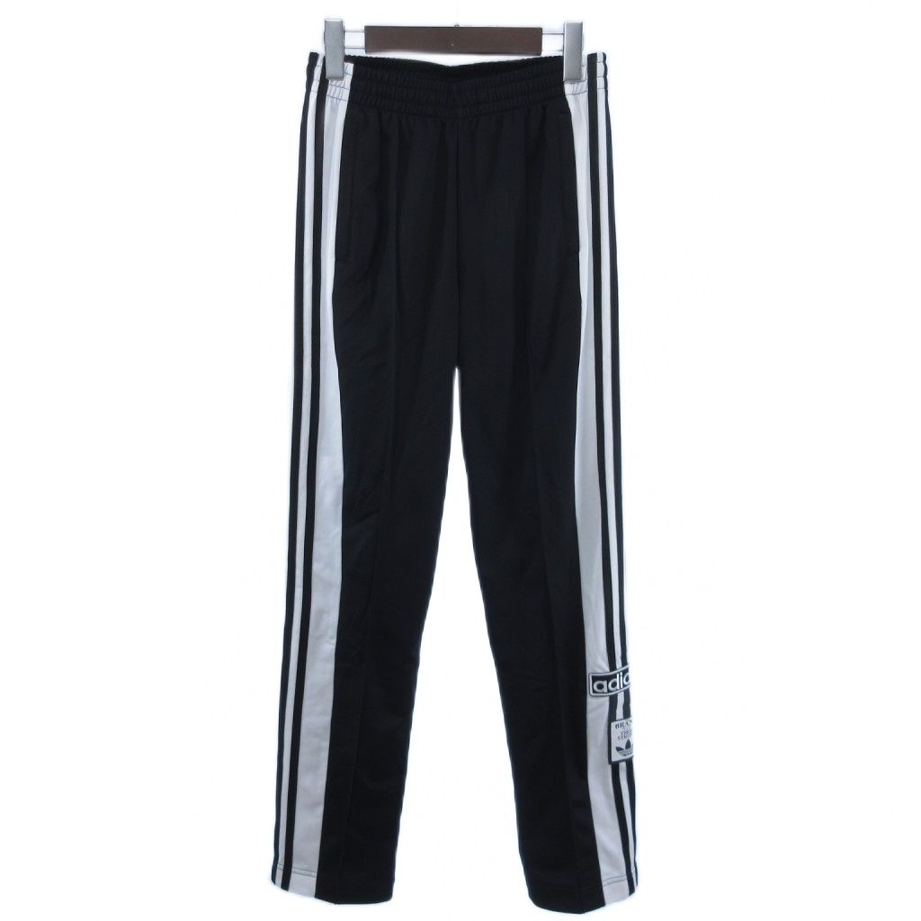 アディダス adidas 90s復刻 アディブレイク トラックパンツ ストライプ サイドパネル 黒 M IU2519