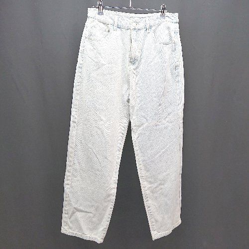 ◇ MONO-MART モノマート フロントファスナー カジュアル ストレート デニムパンツ サイズL ライトブルー レディース E 【1307260050226】