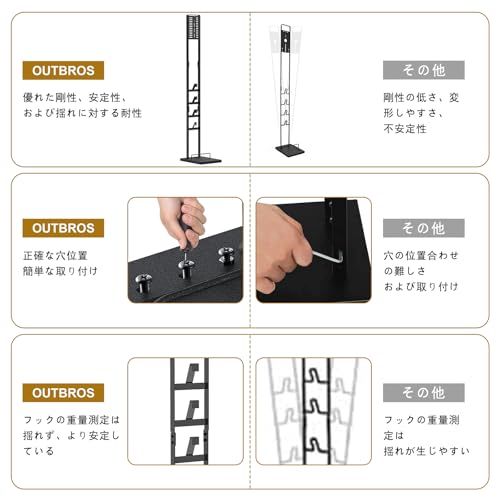 OUTBROS 掃除機 スタンド ダイソン 掃除機 適用 コードレスクリーナー スタンド 適用ダイソン V6 V7 V8 V10 V11 V12 V15 シリーズ 収納 スタンド(ブラック)ma f35ded57