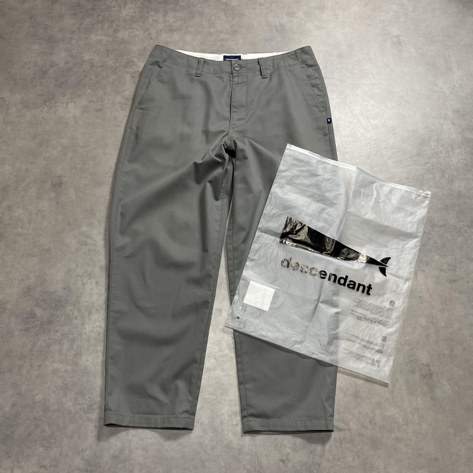 GQ5509◇DESCENDANT：25ss DC-6 TWILL TROUSERS◇3◇グレー系 参考定価34,100円 PTM02 ディセンダント ツイルトラウザー デニム パンツ