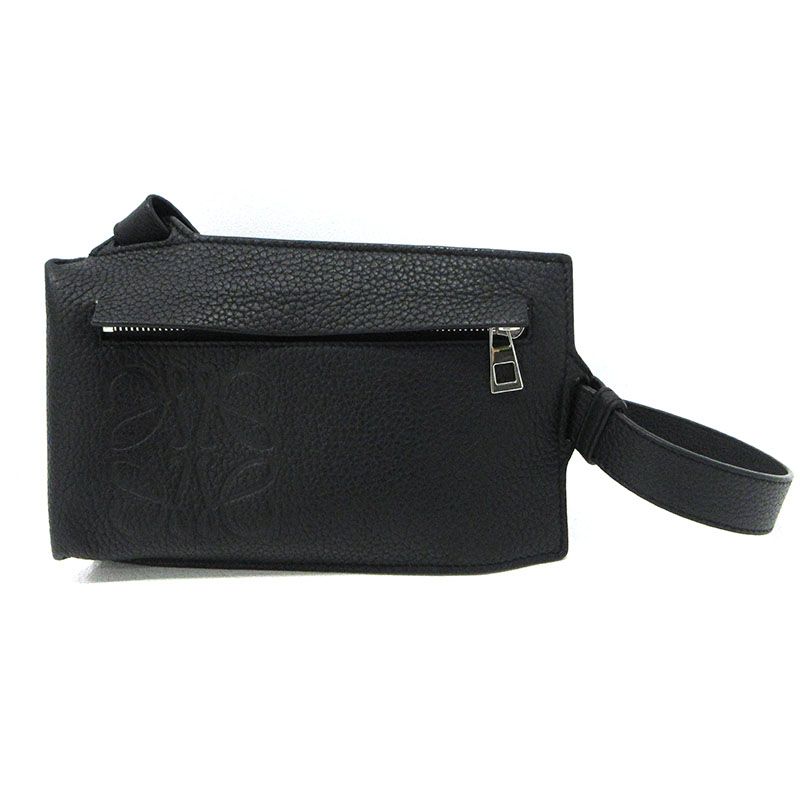 【三重本店】 中古 LOEWE | ロエベ ショルダーバッグ バーティカルTポケット ボディバッグ C500P02X02 ブラック 【122】