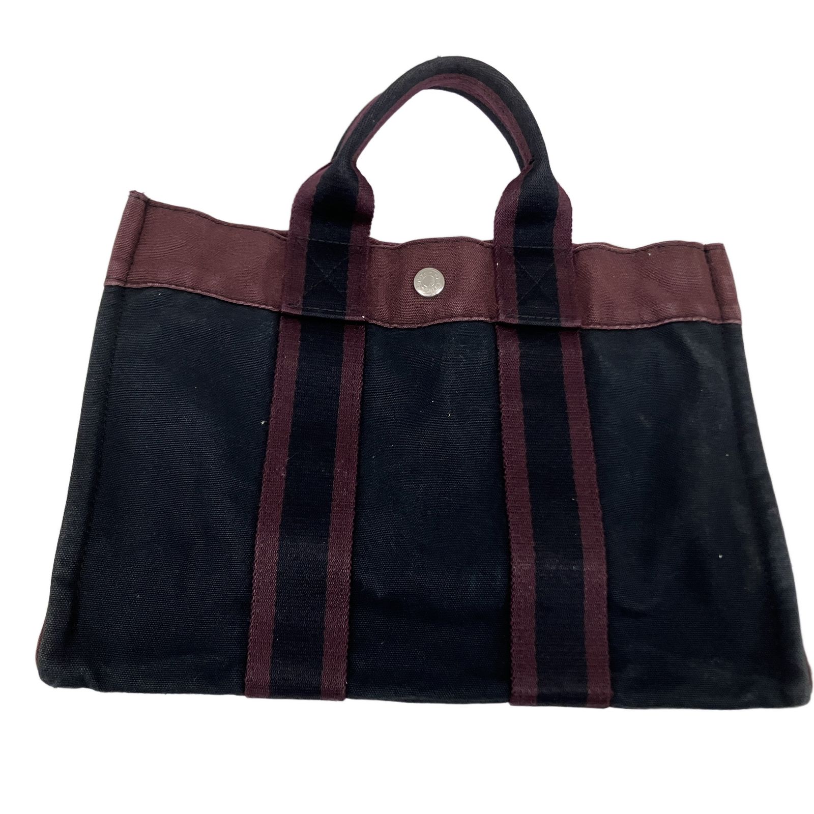 HERMES エルメス フールトゥ PM キャンバス トートバッグ ハンドバッグ 中古 O11173258