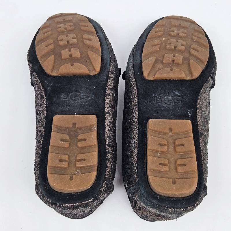 UGG アグ 24.0cm モカシンシューズ ブロンズ メタリック イントレ