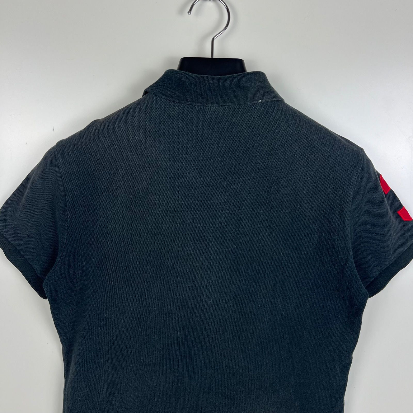 POLO BY RALPH LAUREN 00s y2k archive fade black big ponny polo