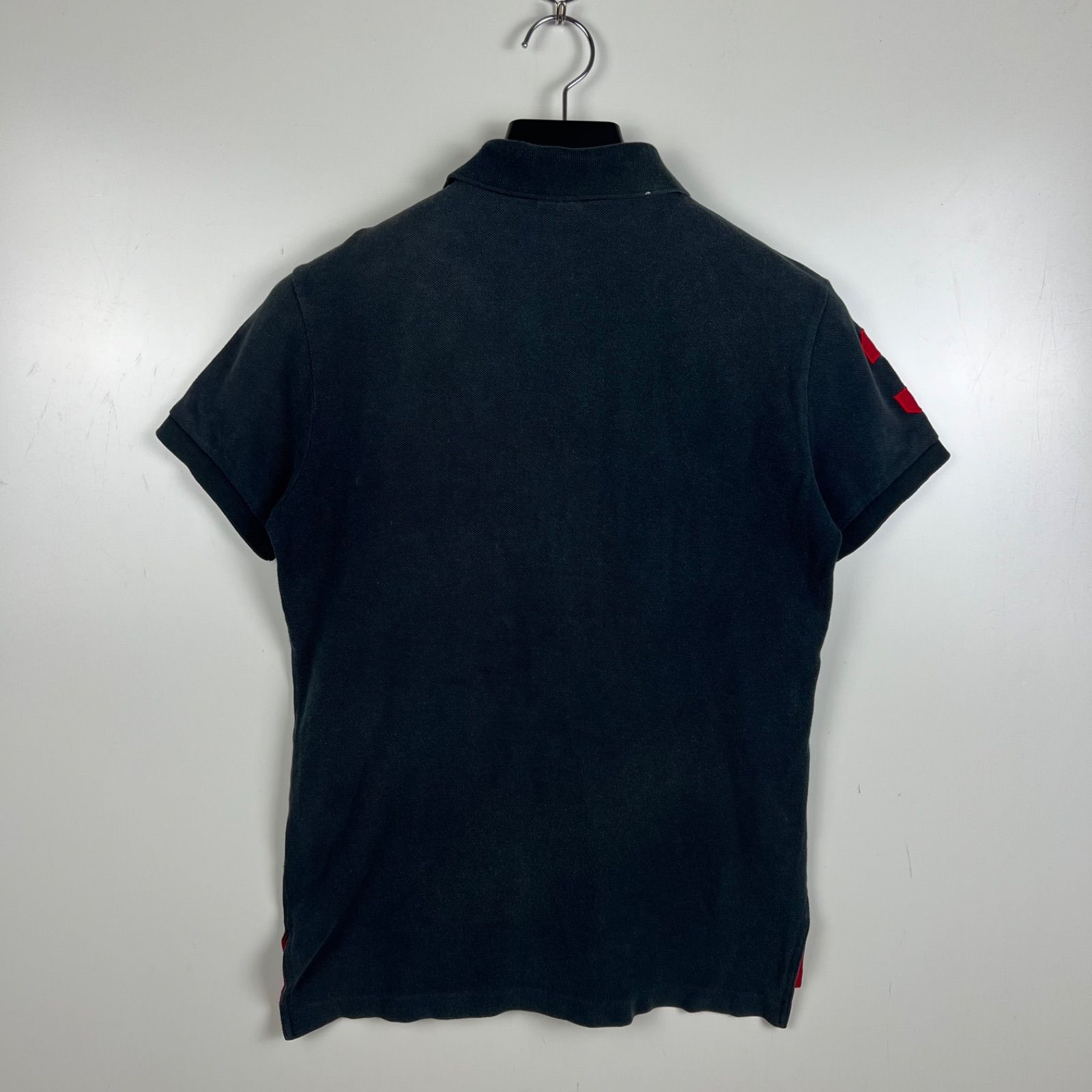 POLO BY RALPH LAUREN 00s y2k archive fade black big ponny polo