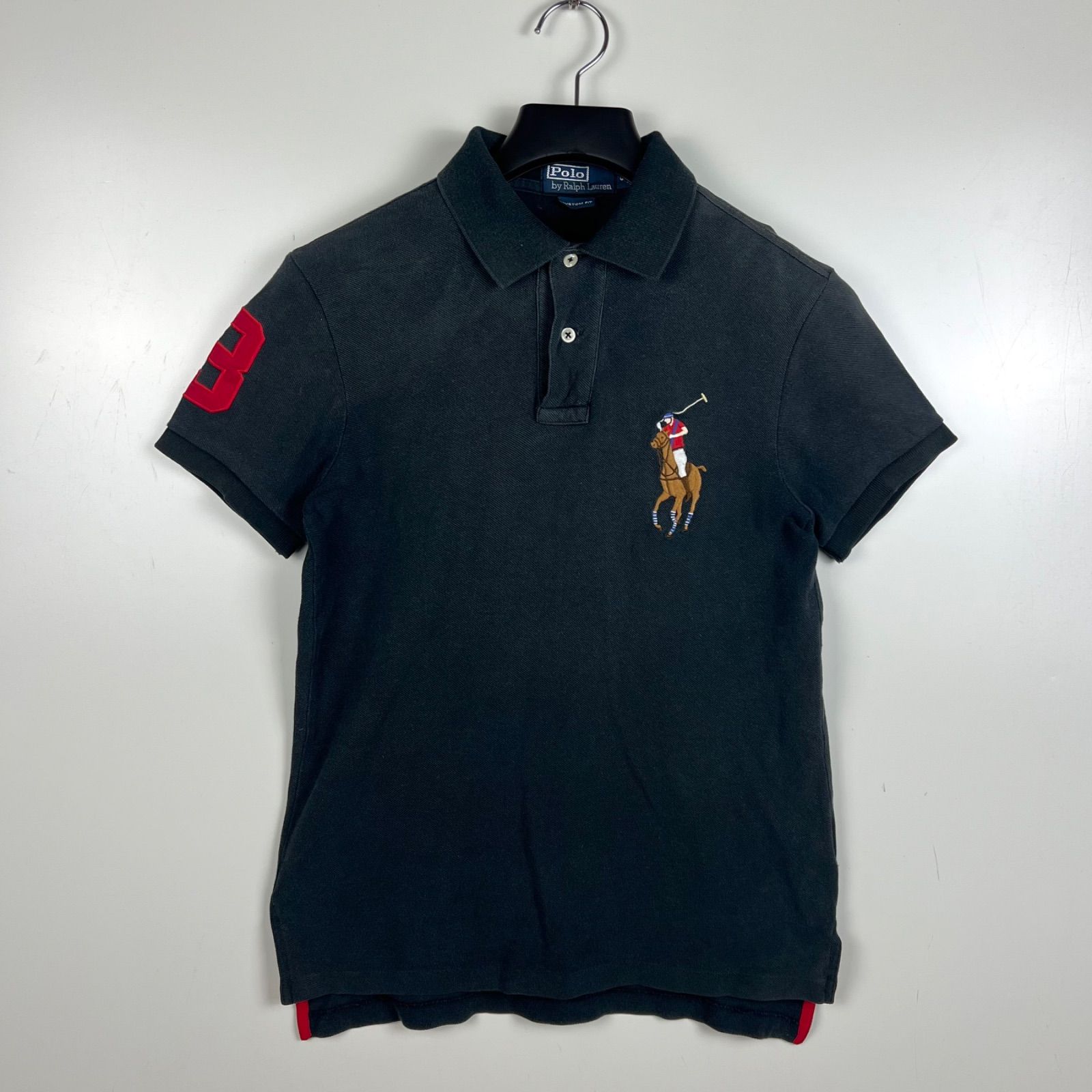 POLO BY RALPH LAUREN 00s y2k archive fade black big ponny polo 