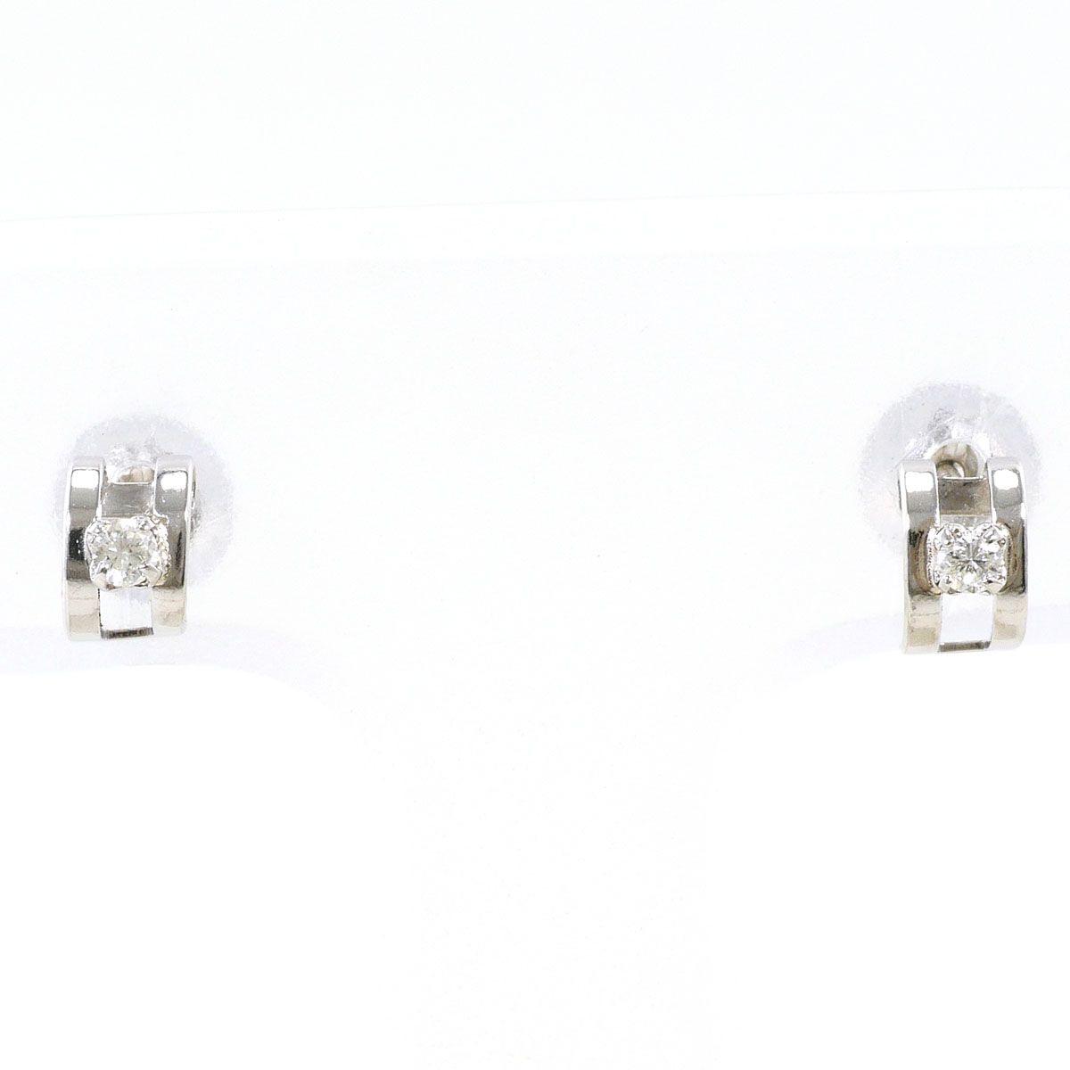 PT850/プラチナ ピアス ダイヤモンド 総重量約0.4g ジュエリー