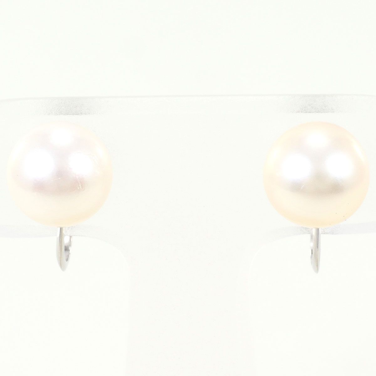 PT850/プラチナ イヤリング clip-on earrings パール（真珠） 総重量約3.3g ジュエリー
