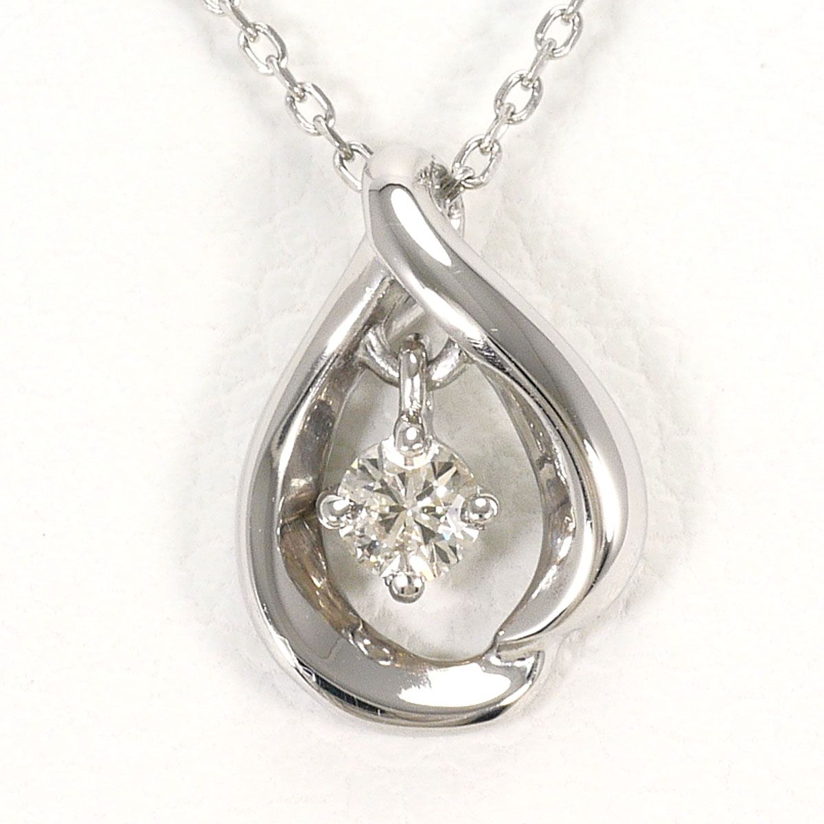 PT900/プラチナ PT850/プラチナ ネックレス ダイヤモンド 0.05ct 総重量約1.7g 約40cm ジュエリー