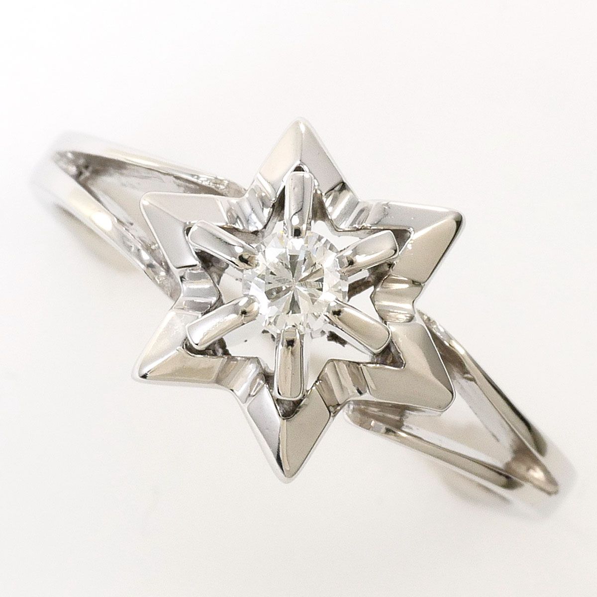 Pm900/プラチナ リング・指輪 9号 ダイヤモンド 0.10ct 総重量約4.2g ジュエリー