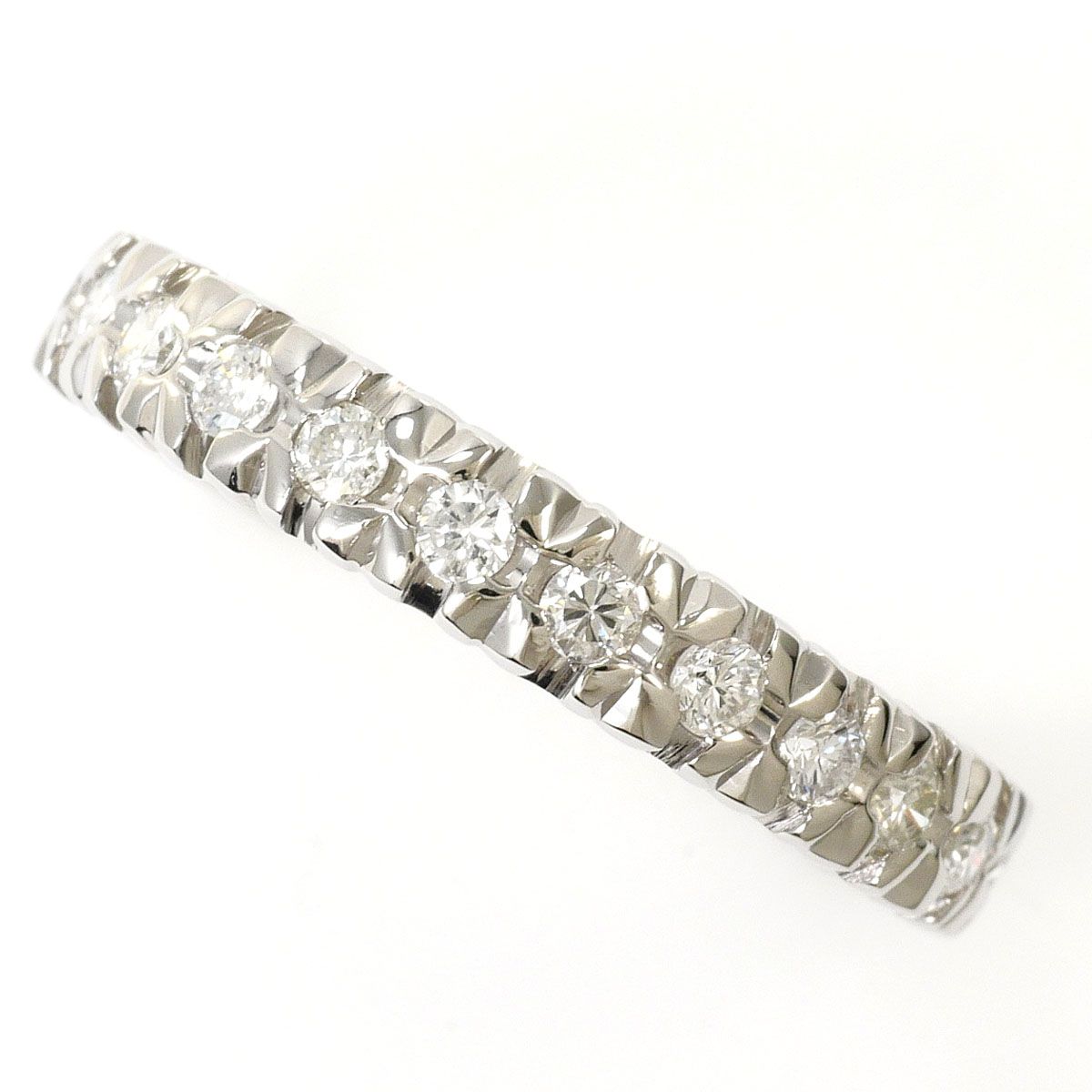 PT900/プラチナ リング・指輪 12号 ダイヤモンド 0.37ct 総重量約2.6g ジュエリー
