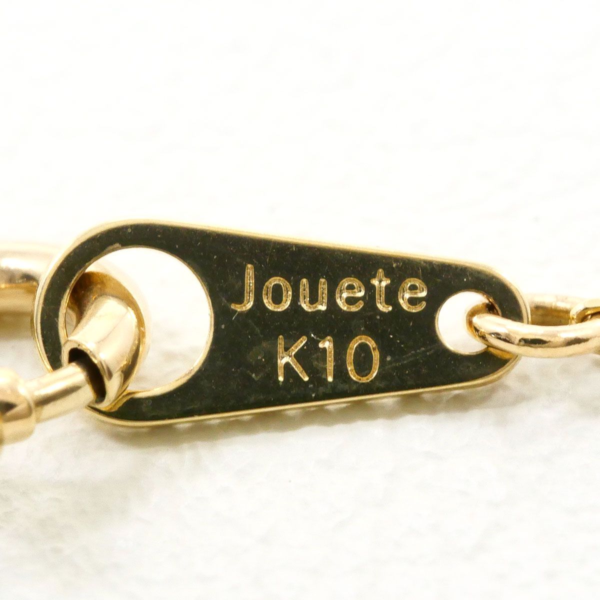 ジュエッテ K10YG ネックレス ダイヤモンド 0.04ct 総重量約0.8g 約 