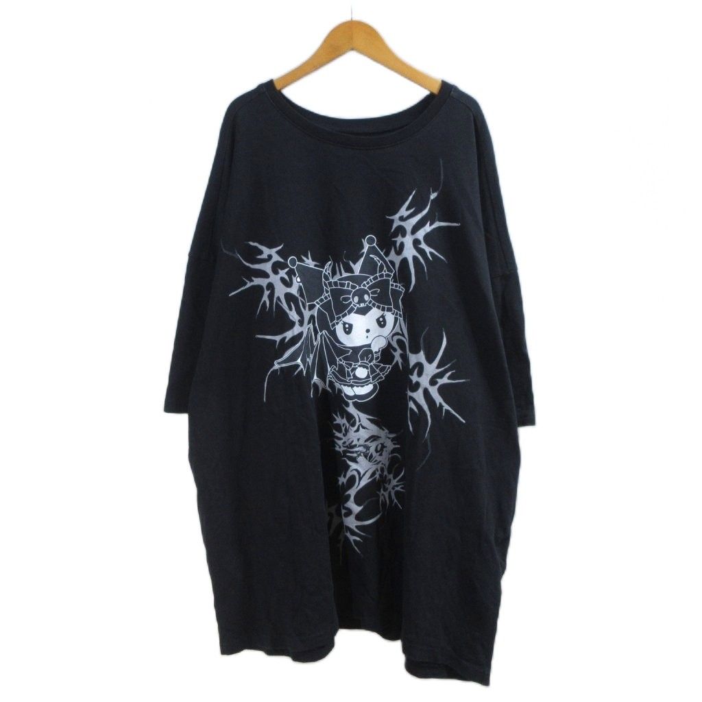 イクミ IKUMI クロミ Tシャツ グラフィックプリント オーバーサイズ 黒 ブラック