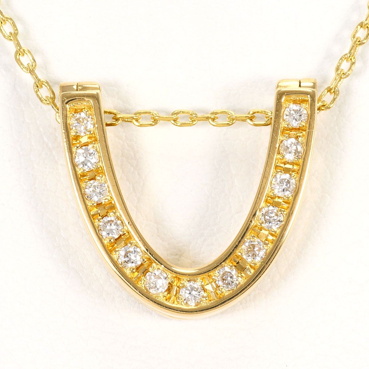 K18YG ネックレス ダイヤモンド 0.16ct 鑑別書 総重量約4.0g 約49cm ジュエリー