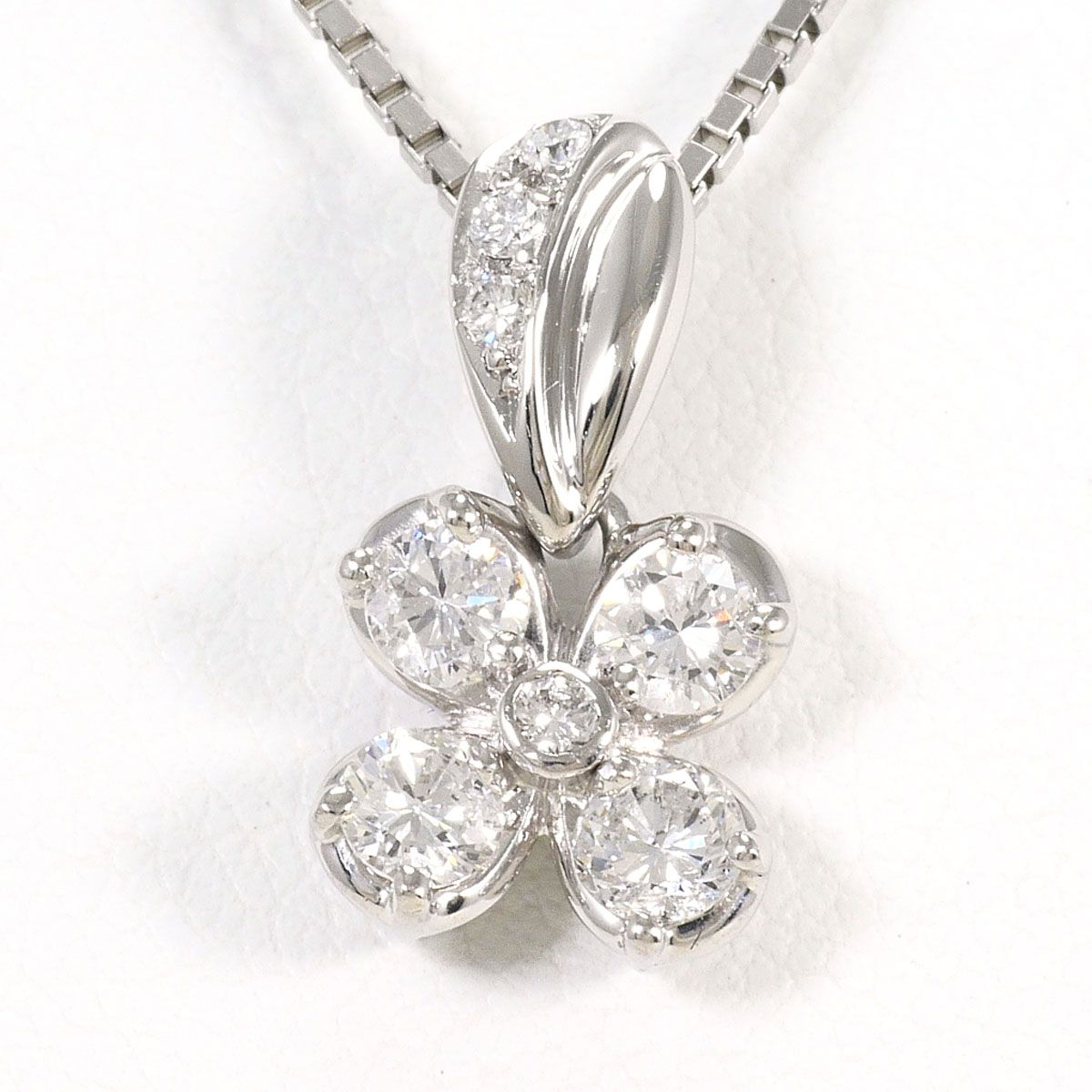 PT900/プラチナ PT850/プラチナ ネックレス ダイヤモンド 0.51ct 鑑別書 総重量約7.3g 約50cm ジュエリー