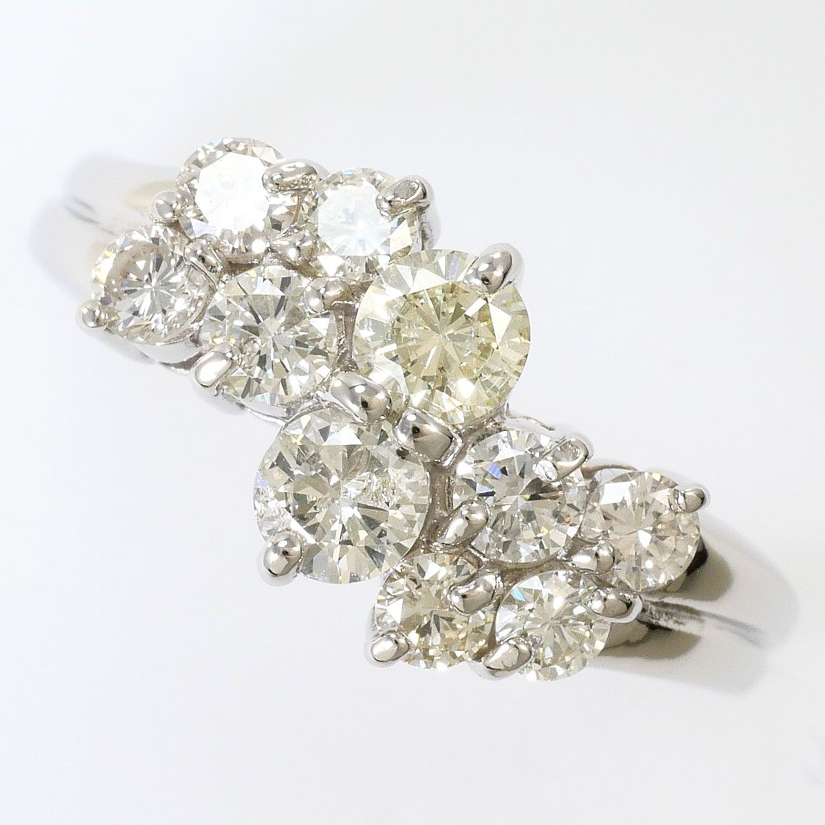 PT900/プラチナ リング・指輪 13号 ダイヤモンド 1.00ct 鑑別書 総重量約5.4g ジュエリー
