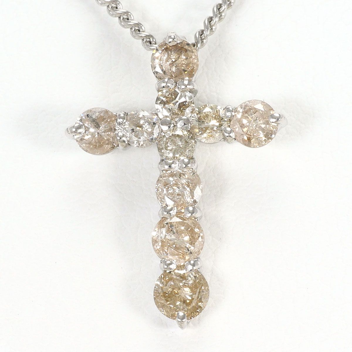 PT900/プラチナ PT850/プラチナ ネックレス ダイヤモンド 1.0ct 鑑別書 総重量約5.6g 約40cm ジュエリー