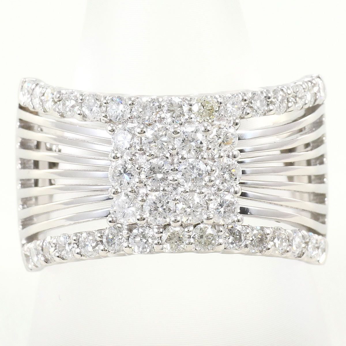 PT900/プラチナ リング・指輪 17号 ダイヤモンド 1.20ct 鑑別書 総重量約14.3g ジュエリー