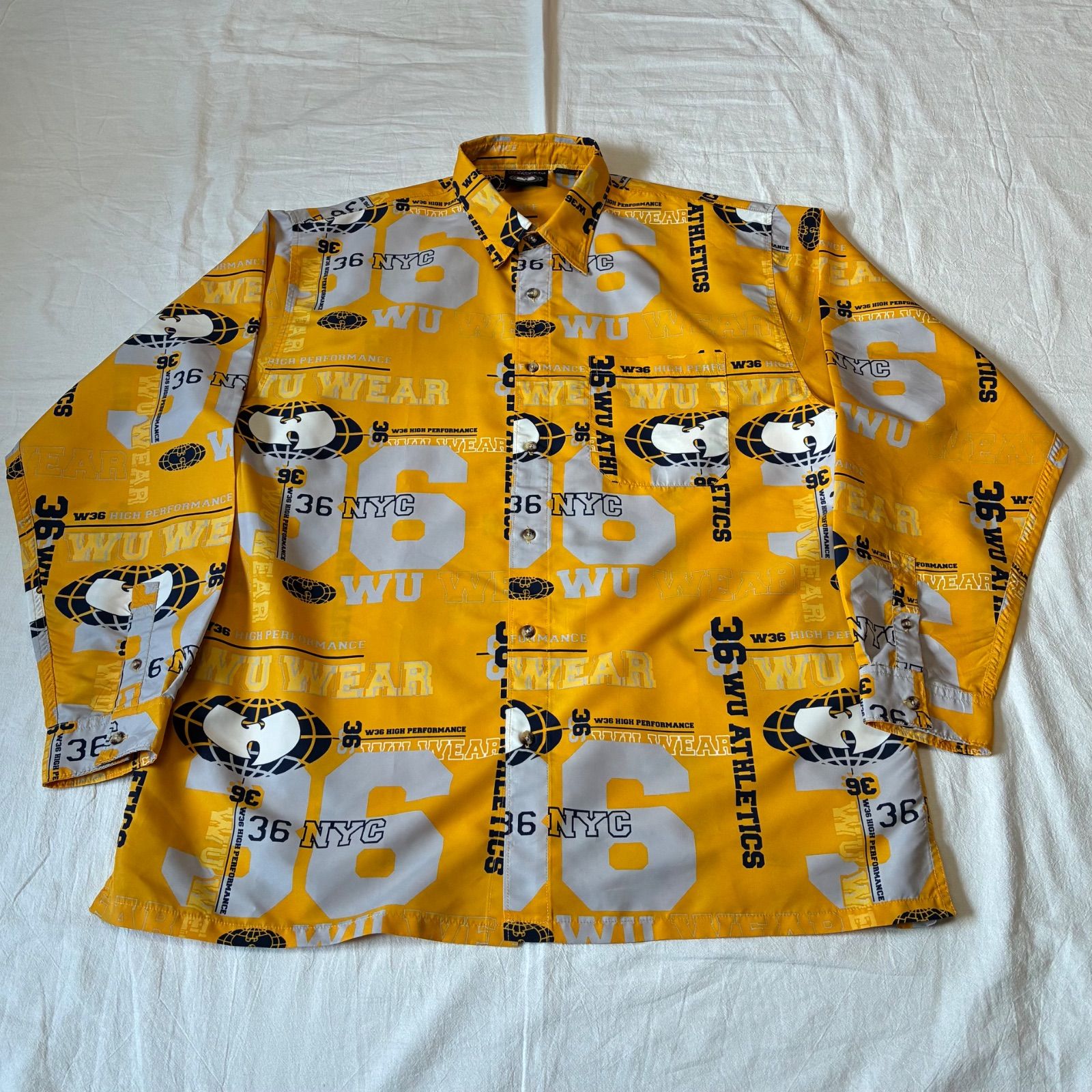 90s〜 WU WEAR Wu-Tang Clan ウータン・クラン 長袖シャツ ポリシャツ