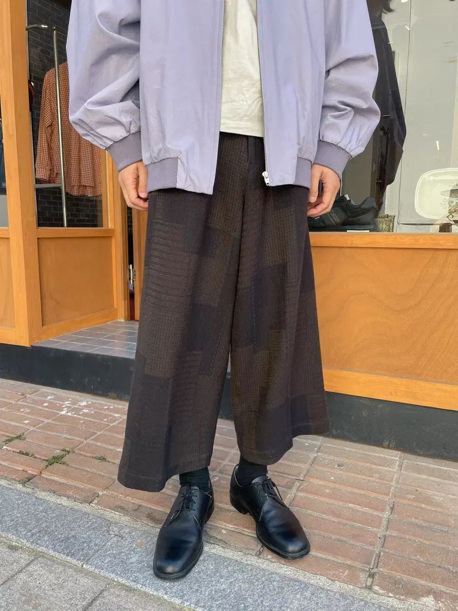 YOHJI YAMAMOTO ヨウジヤマモト パッチワーク ワイド スラックス パンツ