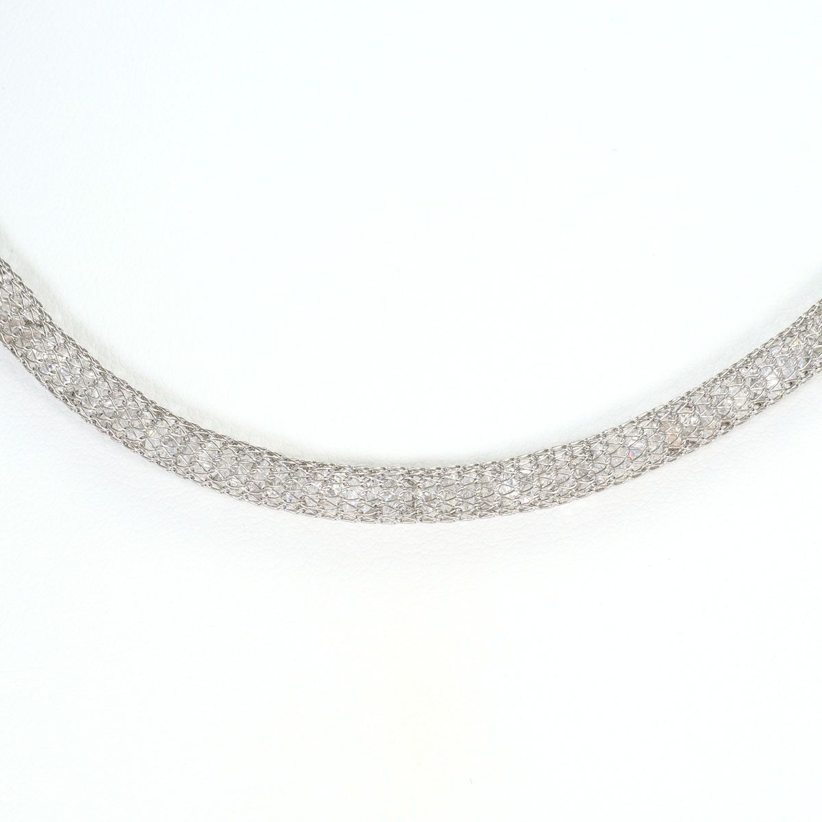 K18WG ネックレス ジルコニア 総重量約22.0g 約42cm ジュエリー