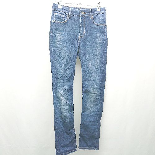 ◇ H&M エイチアンドエムアンドエム パッチ ステッチ ストレッチ シンプル デニムパンツ サイズ72 ブルー レディース E 【1308290004807】