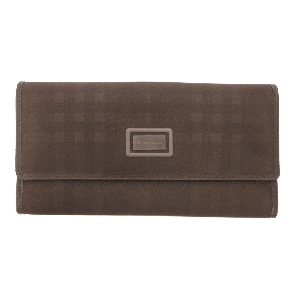 BURBERRY バーバリーノバチェック 長財布 レザー キャンバス BURBERRY