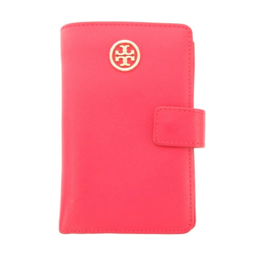 トリーバーチ TORY BURCH 二つ折り財布 ウォレット レザー ロゴ ピンク HDD024 /JS ■GY99