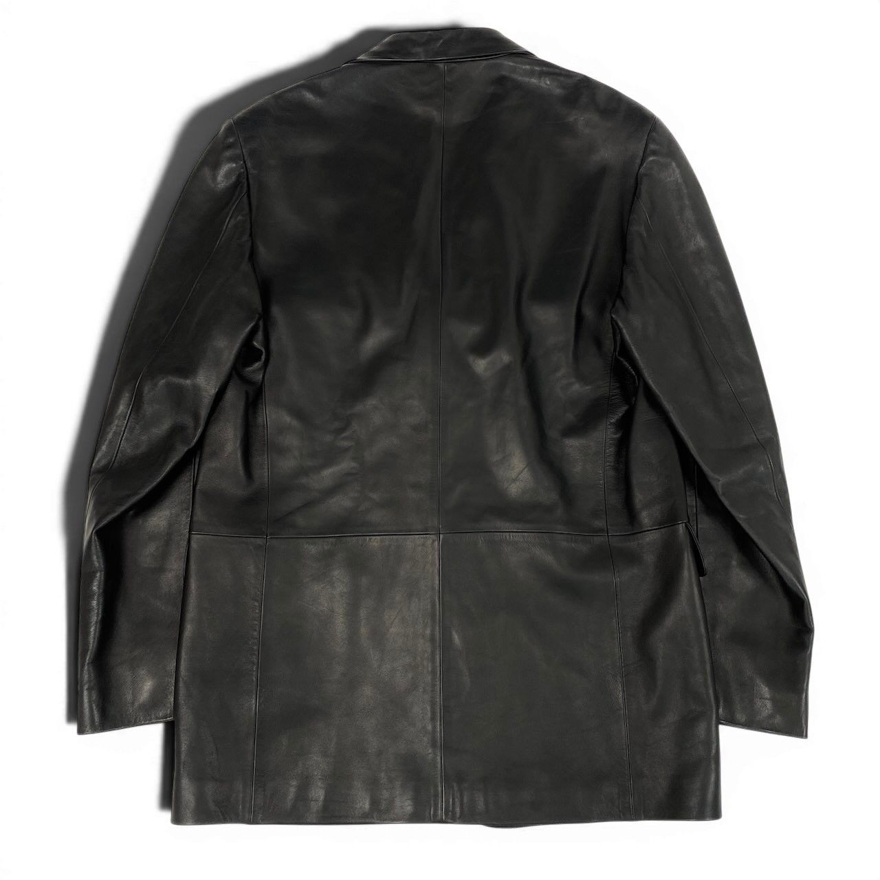 23e14 LOEWE ロエベ レザージャケット テーラードジャケット 3B 50サイズ ブラック レザー100％ メンズ 男性用k02i 23e14 LOEWE ロエベ レザージャケット テーラードジャケット 3B 50