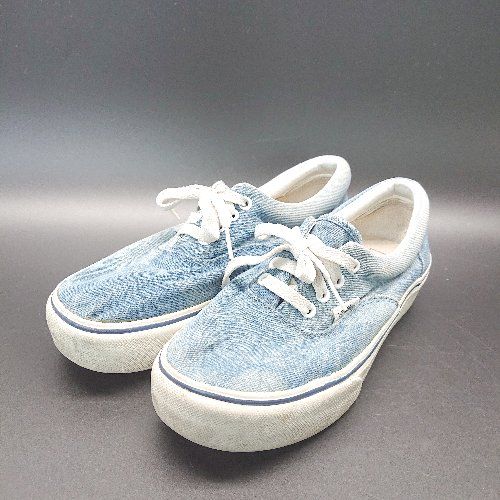 ◇ VANS ヴァンズ デニム風 カジュアル おしゃれ ローカット スニーカー サイズ23 ブルー系 レディース E 【1308290017197】