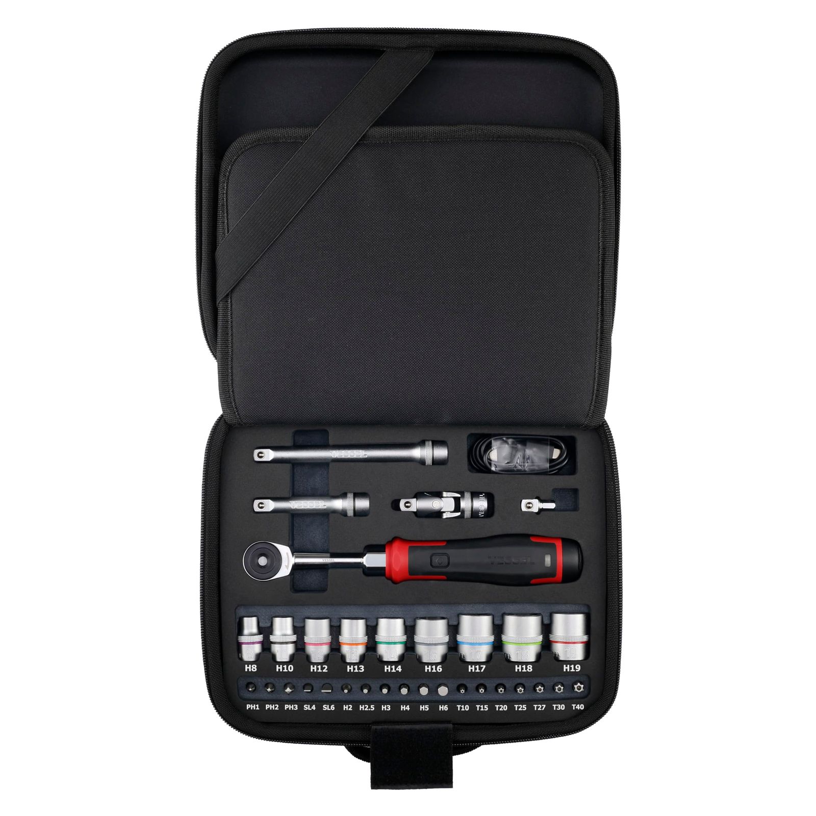 ベッセル(VESSEL) コードレス 電動スリムラチェット ソケットビット31個付セット 400ER3-1Mwb a07e2efa