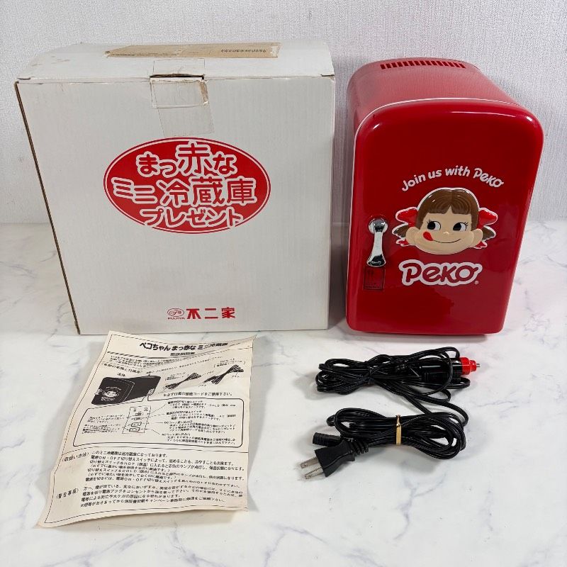 ペコちゃん まっ赤なミニ冷蔵庫 不二家 PECO CH-8906-12/AC100V 511K