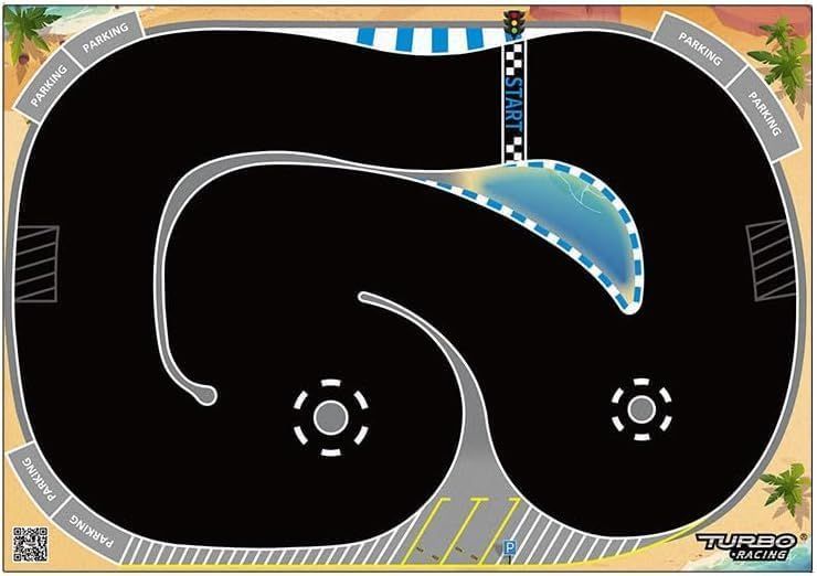 Turbo Racing ターボレーシング ドリフトカー トラック サーキット C64 C65 C66 90x63cm wax処理済kk 67cfe1df