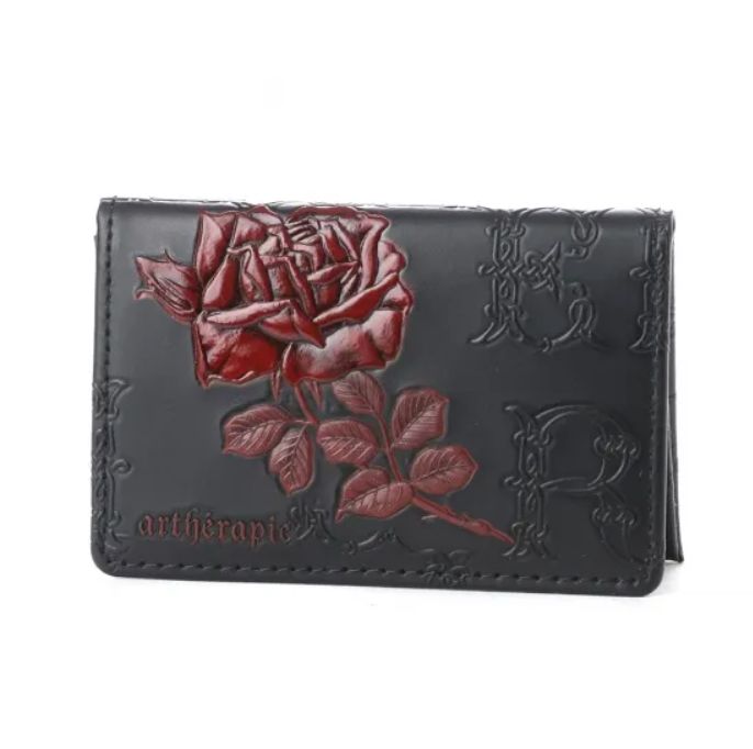 【未使用・新品】【公式正規取扱い】artherapie(アルセラピィ) 正規取扱店 名刺入れ『フィセルローズ』(RED×BLACK)
