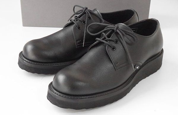 DESCENDANT × foot the coacher ◆ DWU 3HOLE SHOES ビブラムソール* 黒 26cm シューズ 革靴 ディセンダント フットザコーチャー ◆Z2-2