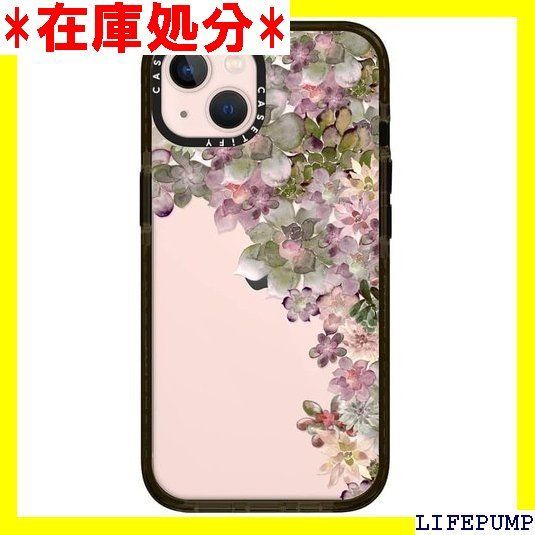 CASETiFY インパクトケース iPhone 13 - MY SUCCULENT GARDEN ROSE - クリア ブラック 604