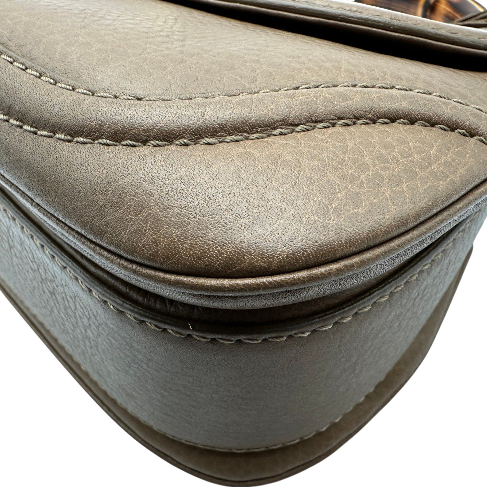 グッチ GUCCI ニューバンブーハンドバッグ 254884 ブラウン レザー