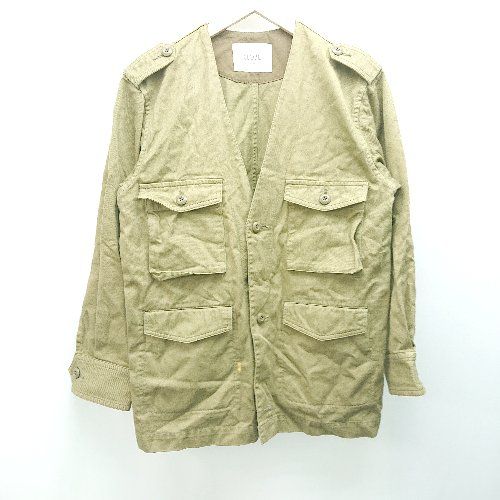 ◇ SLOBE IENA スローブイエナ Vネック ボタン 胸ポケット シンプル 長袖 ジャケット 表記なし ブラウン レディース E 【1309040009790】