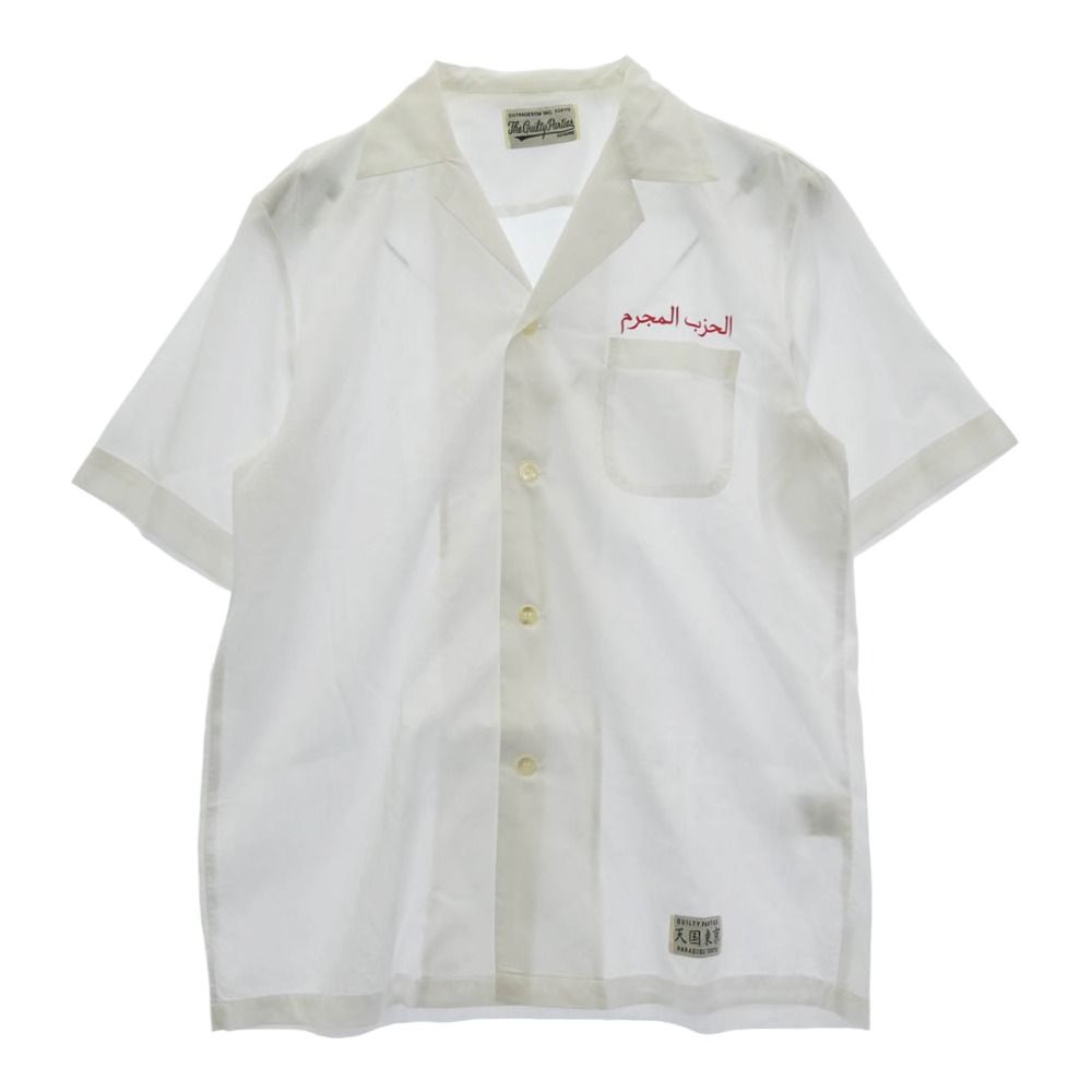 WACKO MARIA ワコマリア 20SS MAFIA SHIRT TYPE-2 50's マフィアシャツ ロゴ プリント オープンカラーシャツ ホワイト系 M【中古】