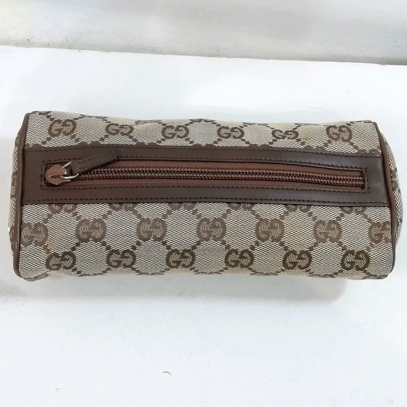 【中古】GUCCI グッチ 90627.1705 ペンケース GGキャンバス×レザー ブラウン