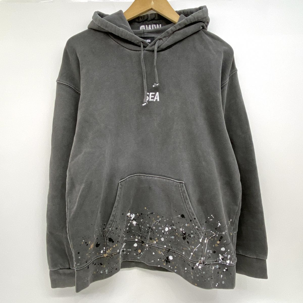 WIND AND SEA ウィンダンシー PAINT HOODIE プルオーバー パーカー WDS-O-PNT-24-Q2-CS-01 Lサイズ ※中古