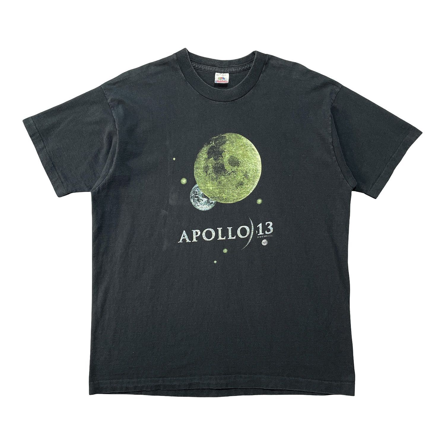 古着 USA製 90S 映画 APOLLO 13 アポロ13 ヴィンテージ ムービー Tシャツ プリント メンズXL ブラック シングルステッチ BA5570