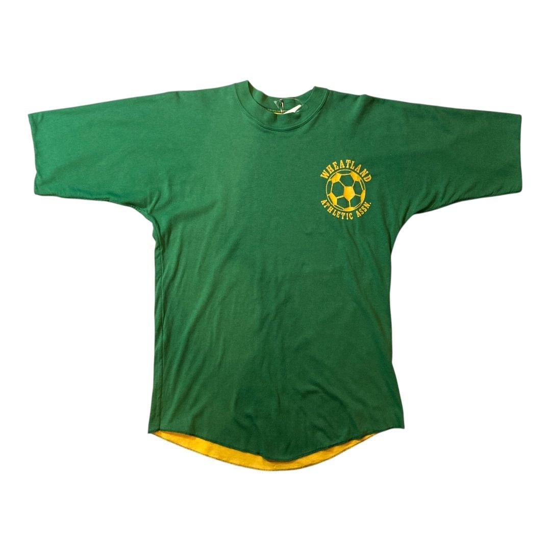 double face vintage soccer T-SH / ダブルフェイス サッカープリント ビンテージTシャツ　【E418】